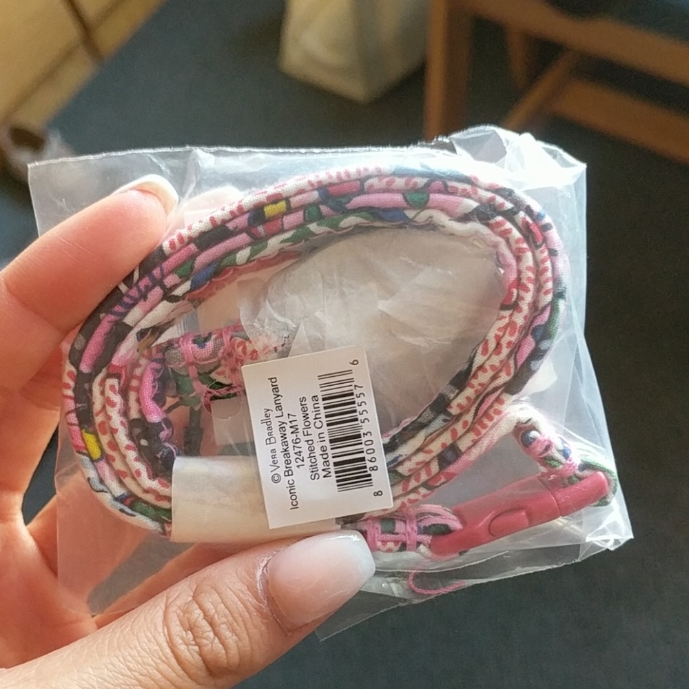 iconic breakaway lanyard Vera bradley flowers